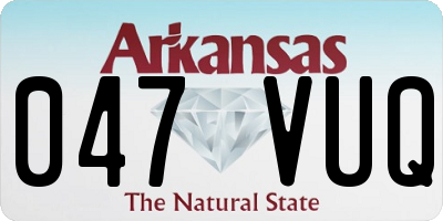 AR license plate 047VUQ