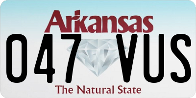 AR license plate 047VUS
