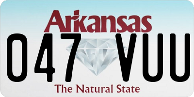 AR license plate 047VUU