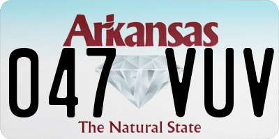 AR license plate 047VUV