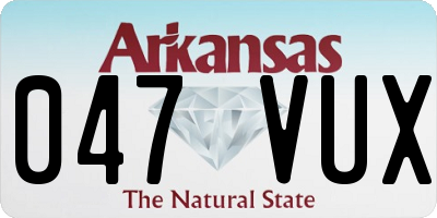 AR license plate 047VUX