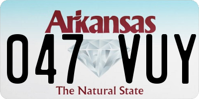 AR license plate 047VUY