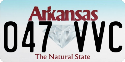 AR license plate 047VVC