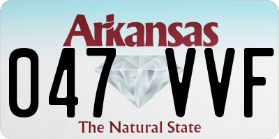 AR license plate 047VVF