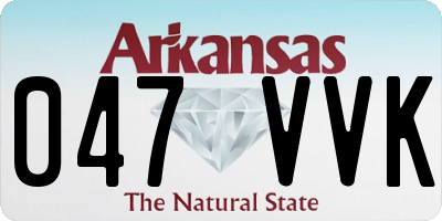 AR license plate 047VVK