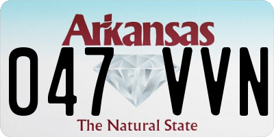 AR license plate 047VVN
