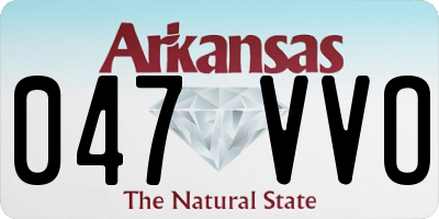 AR license plate 047VVO
