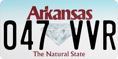 AR license plate 047VVR