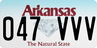 AR license plate 047VVV