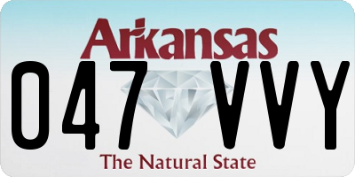 AR license plate 047VVY