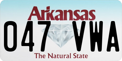 AR license plate 047VWA