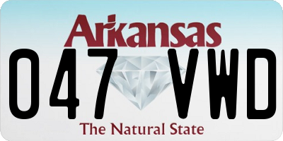 AR license plate 047VWD