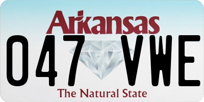AR license plate 047VWE
