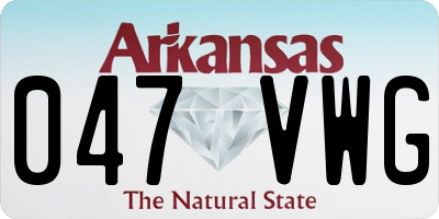 AR license plate 047VWG