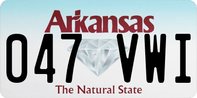 AR license plate 047VWI