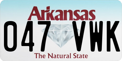 AR license plate 047VWK