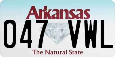 AR license plate 047VWL