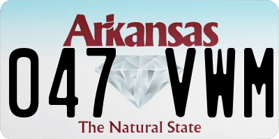 AR license plate 047VWM