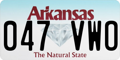 AR license plate 047VWO