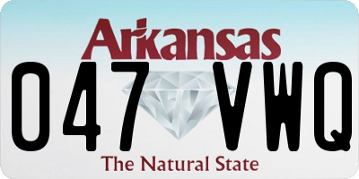 AR license plate 047VWQ