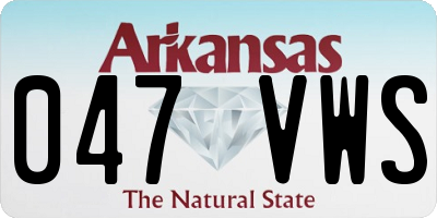 AR license plate 047VWS