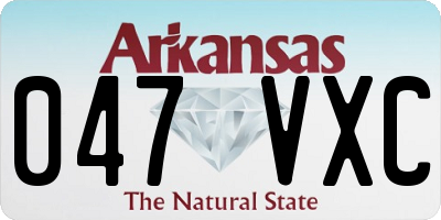 AR license plate 047VXC