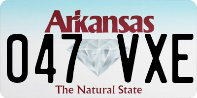 AR license plate 047VXE