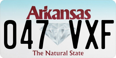 AR license plate 047VXF