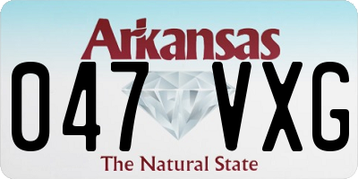 AR license plate 047VXG