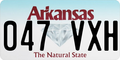 AR license plate 047VXH