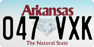 AR license plate 047VXK