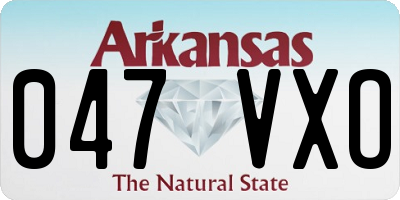 AR license plate 047VXO