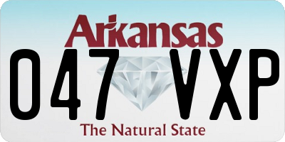 AR license plate 047VXP