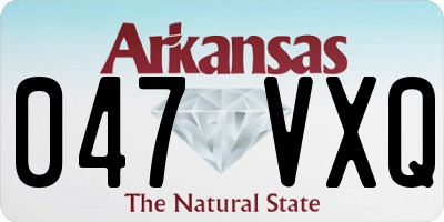AR license plate 047VXQ