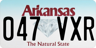 AR license plate 047VXR
