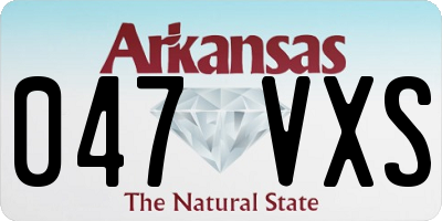 AR license plate 047VXS