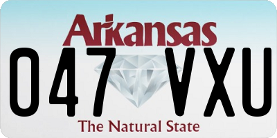 AR license plate 047VXU