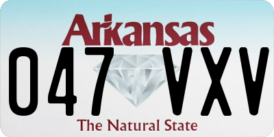 AR license plate 047VXV