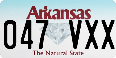 AR license plate 047VXX