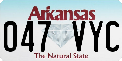 AR license plate 047VYC