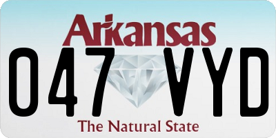 AR license plate 047VYD