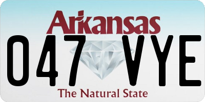 AR license plate 047VYE