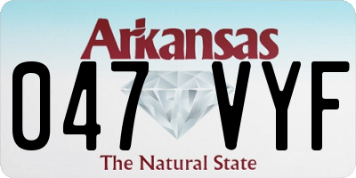 AR license plate 047VYF