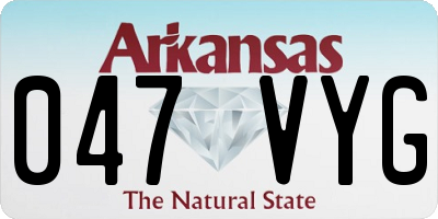 AR license plate 047VYG