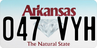 AR license plate 047VYH