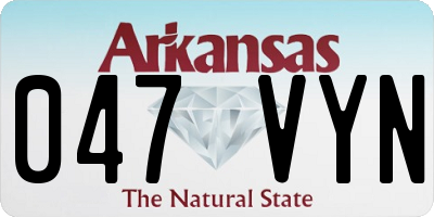 AR license plate 047VYN