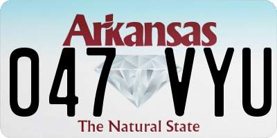 AR license plate 047VYU