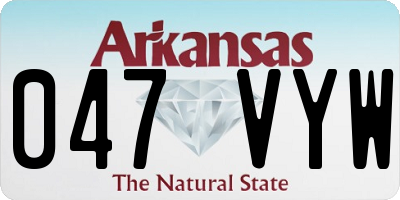 AR license plate 047VYW