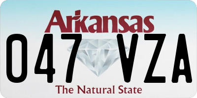 AR license plate 047VZA