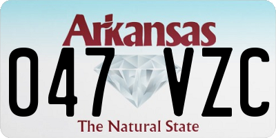 AR license plate 047VZC